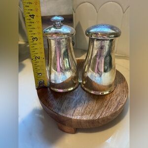Vintage French Peugeot Silver Salt Shaker and Pepper Grinder